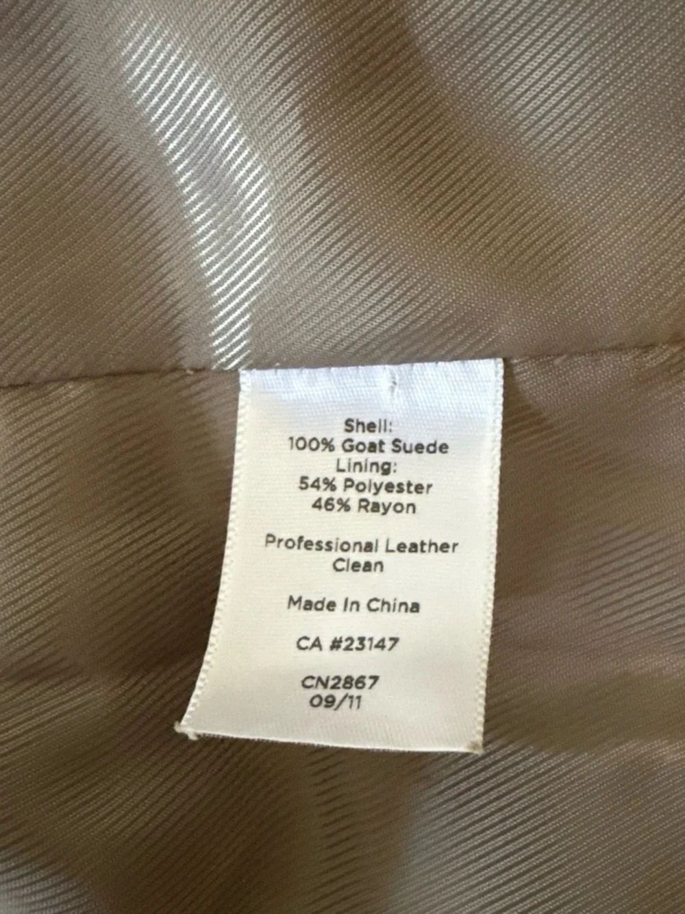 Talbots Olive-Tan Suede Long Coat